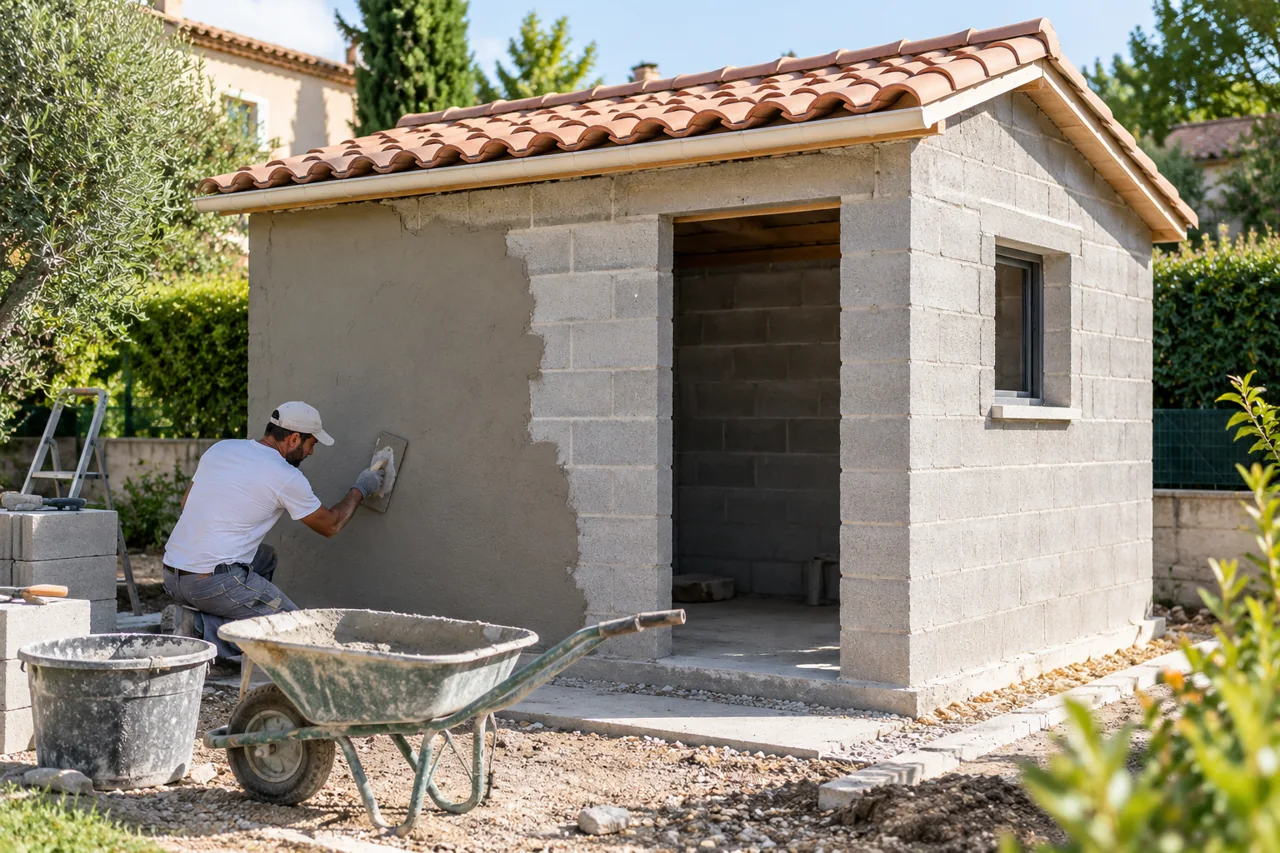 Construction d'abri de jardin maçonné — ALP Construction