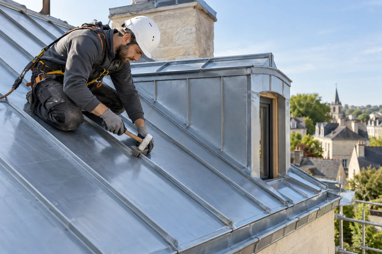 Couverture en zinc à joint debout — ALP Construction