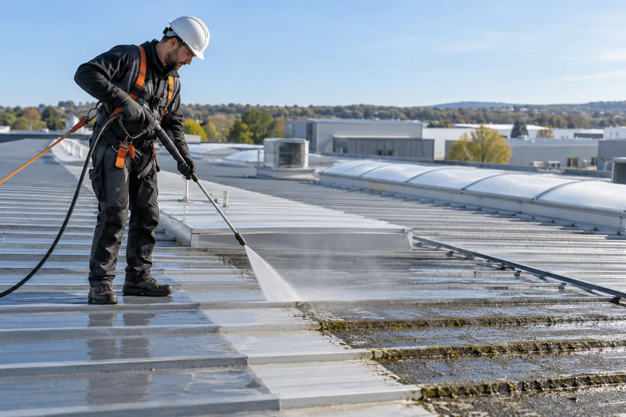 Entretien de toiture de bâtiment professionnel — ALP Construction