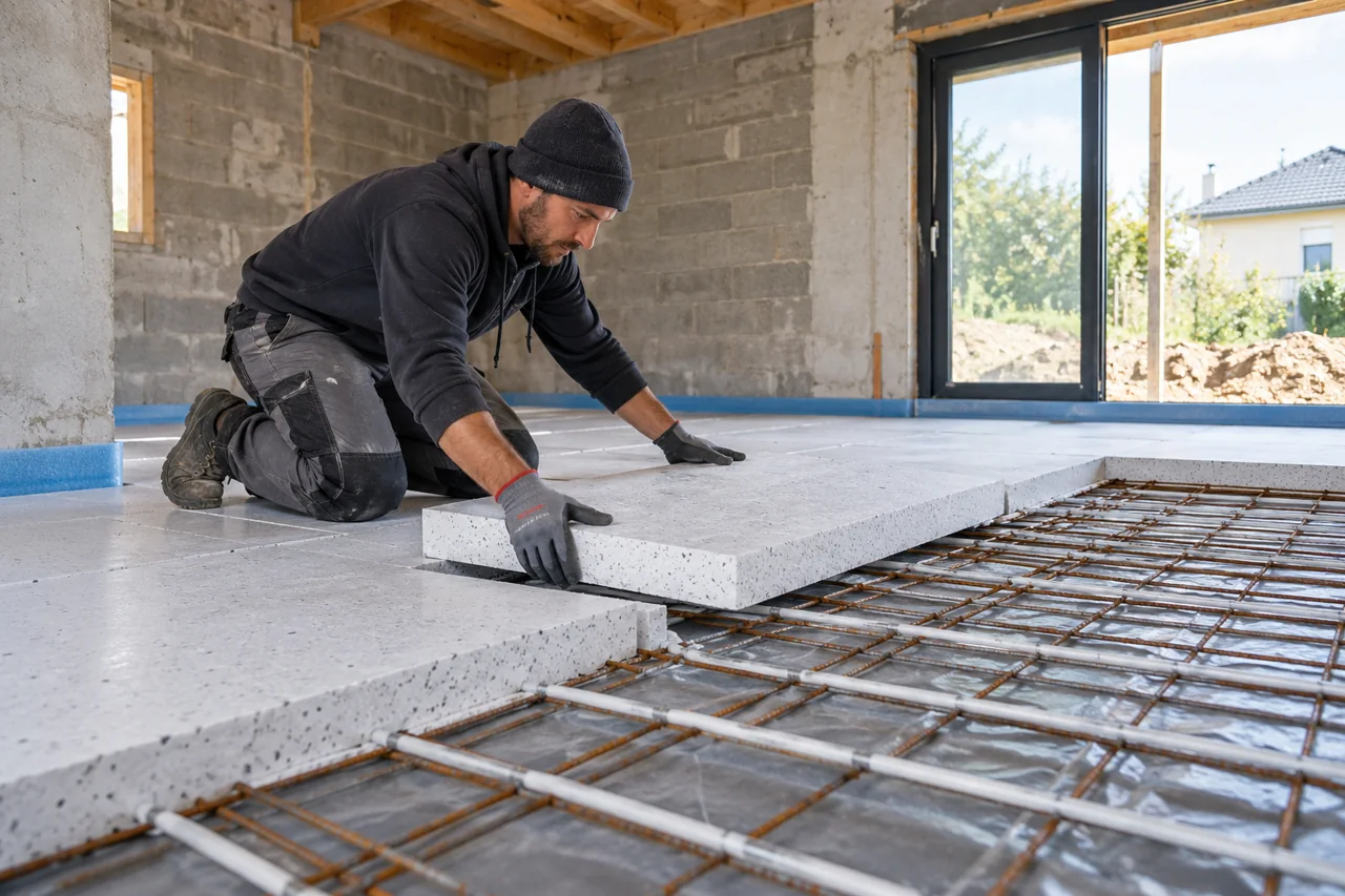 Isolation de dalle et plancher bas — ALP Construction